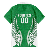 Manawatu 2026 Rugby Custom Family Matching Off Shoulder Maxi Dress and Hawaiian Shirt NZ Maori Silver Fern LT14 - Polynesian Pride