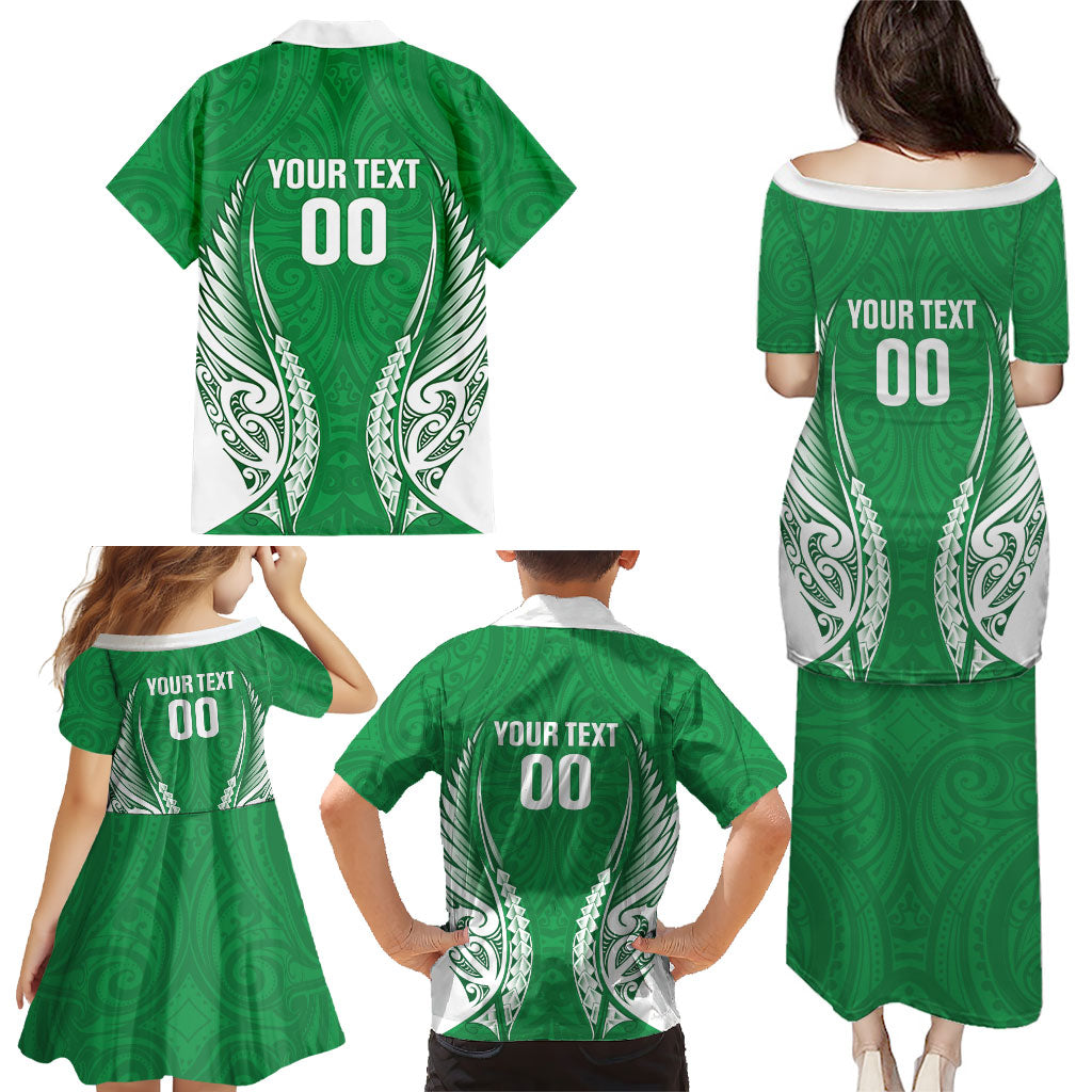 Manawatu 2026 Rugby Custom Family Matching Puletasi and Hawaiian Shirt NZ Maori Silver Fern LT14 - Polynesian Pride