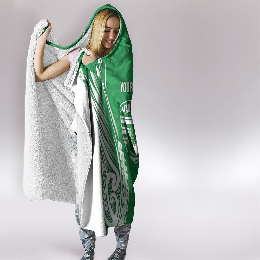 Manawatu 2026 Rugby Custom Hooded Blanket NZ Maori Silver Fern