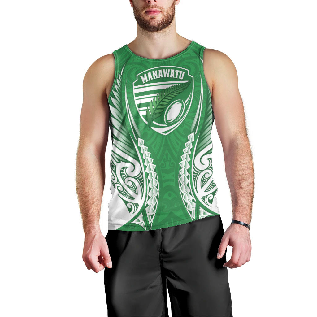Manawatu 2026 Rugby Custom Men Tank Top NZ Maori Silver Fern LT14 - Polynesian Pride