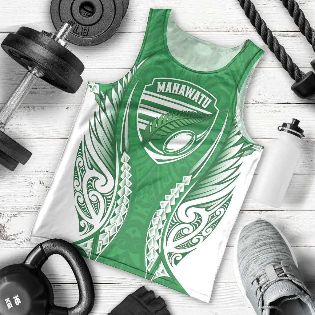 Manawatu 2026 Rugby Custom Men Tank Top NZ Maori Silver Fern LT14 - Polynesian Pride