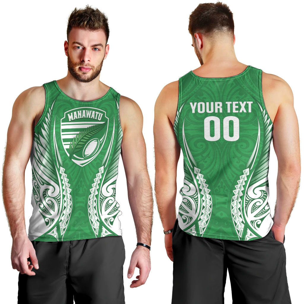 Manawatu 2026 Rugby Custom Men Tank Top NZ Maori Silver Fern LT14 - Polynesian Pride