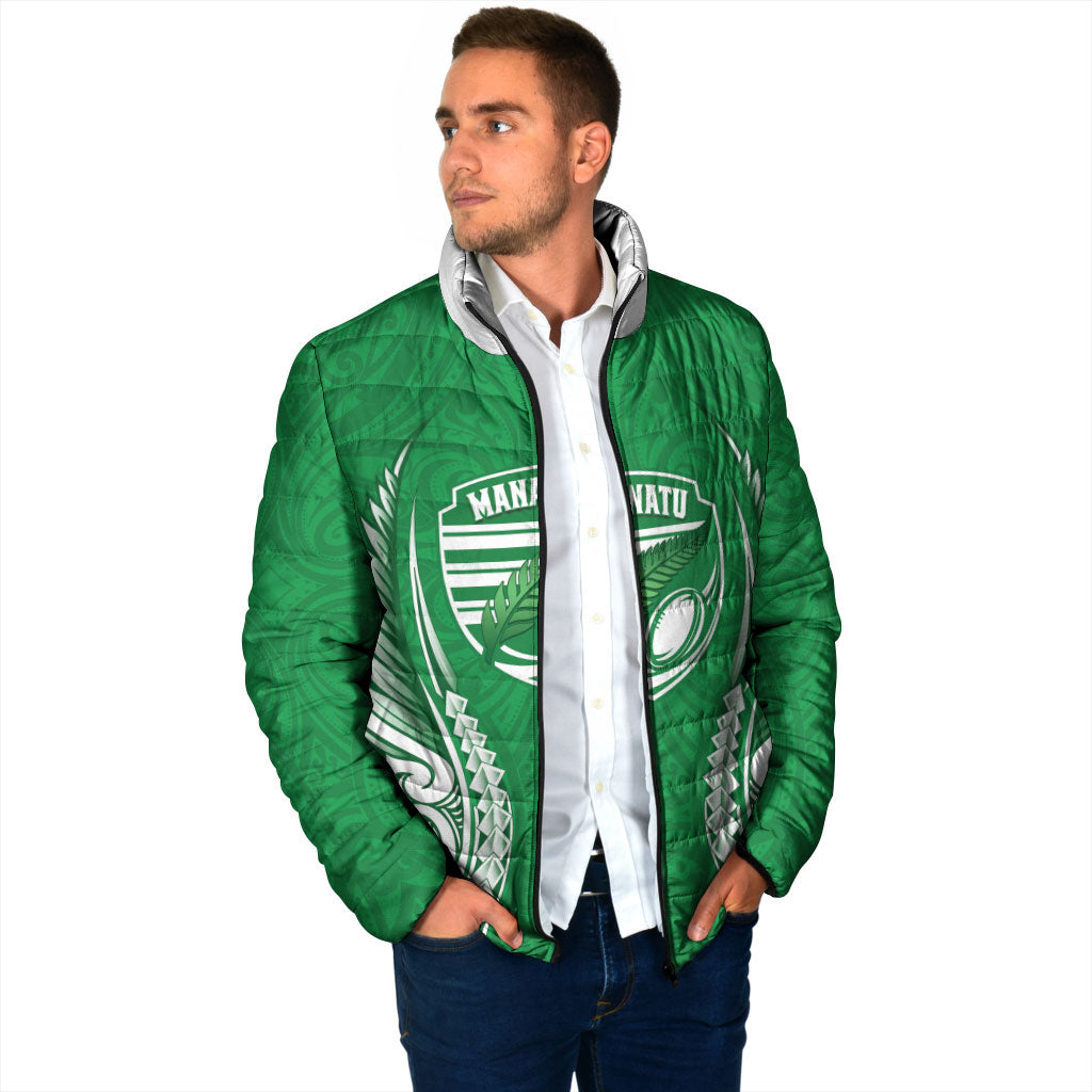 Manawatu 2026 Rugby Custom Padded Jacket NZ Maori Silver Fern