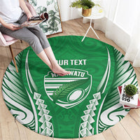 Manawatu 2026 Rugby Custom Round Carpet NZ Maori Silver Fern
