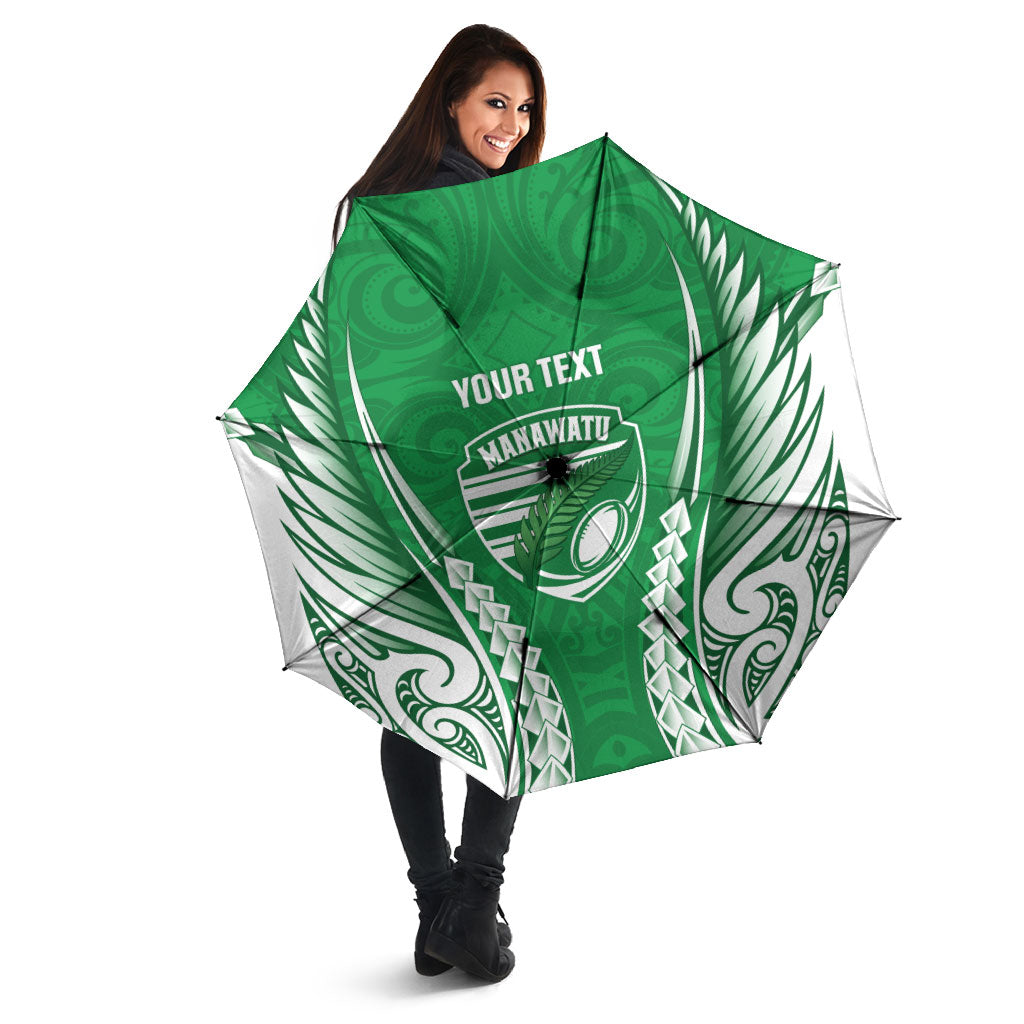 Manawatu 2026 Rugby Custom Umbrella NZ Maori Silver Fern