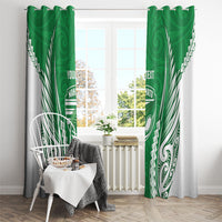 Manawatu 2026 Rugby Custom Window Curtain NZ Maori Silver Fern