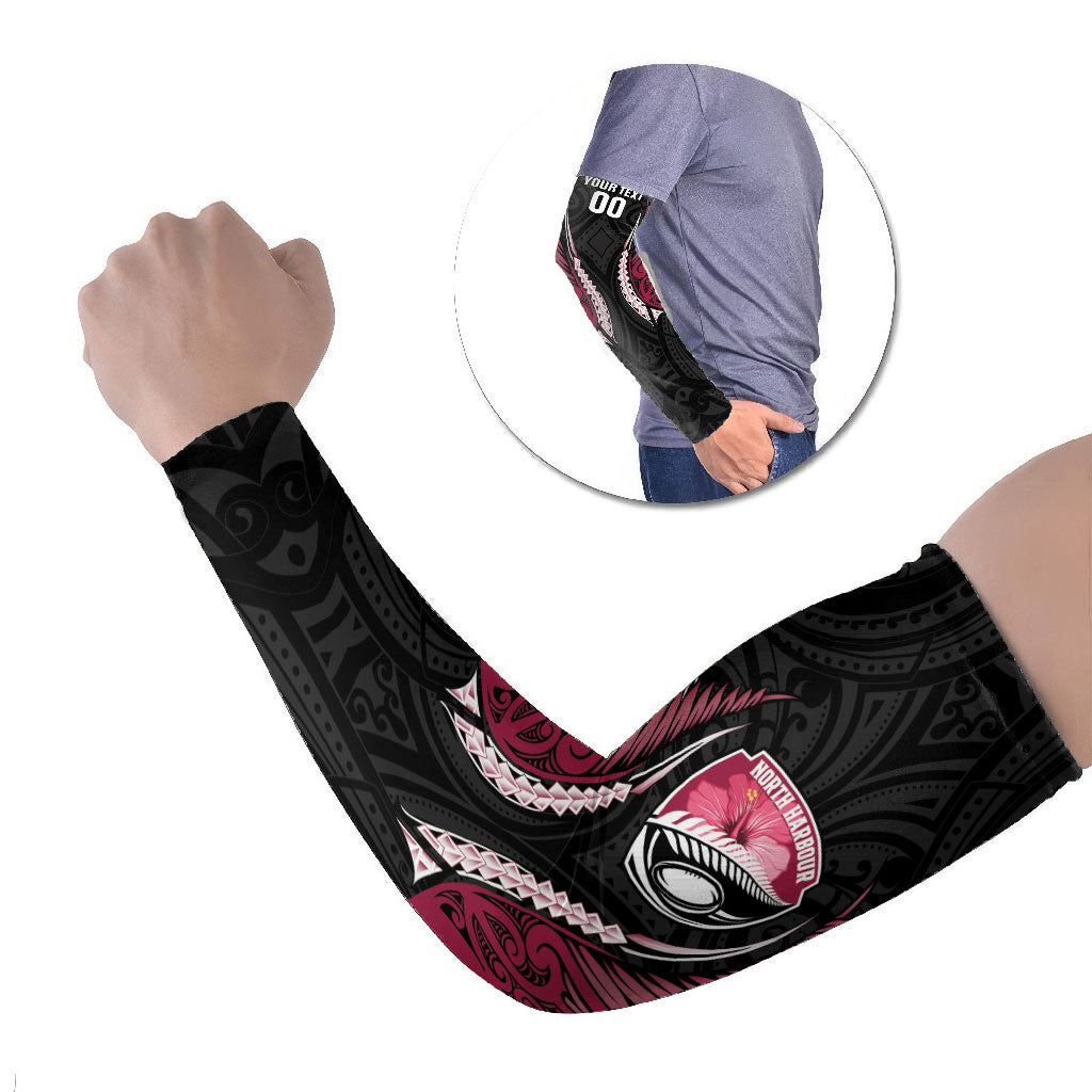 North Harbour 2026 Rugby Custom Arm Sleeves NZ Maori Silver Fern