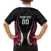 North Harbour 2026 Rugby Custom Family Matching Off Shoulder Maxi Dress and Hawaiian Shirt NZ Maori Silver Fern LT14 - Polynesian Pride
