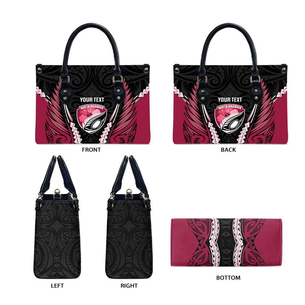 North Harbour 2026 Rugby Custom Leather Bag NZ Maori Silver Fern