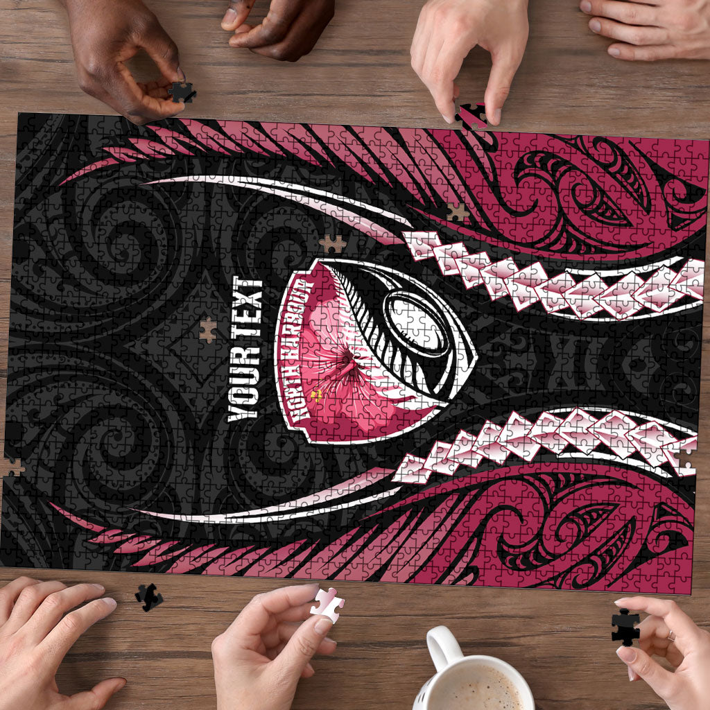 North Harbour 2026 Rugby Custom Puzzle NZ Maori Silver Fern
