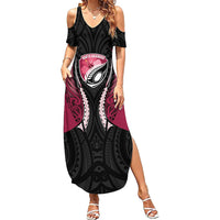 North Harbour 2026 Rugby Custom Summer Maxi Dress NZ Maori Silver Fern