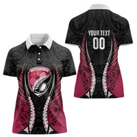 North Harbour 2026 Rugby Custom Women Polo Shirt NZ Maori Silver Fern LT14 - Polynesian Pride