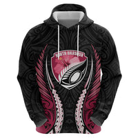 North Harbour 2026 Rugby Custom Zip Hoodie NZ Maori Silver Fern