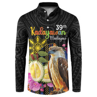 Kadayawan Philippines Button Sweatshirt Filipino Eagle Happy 39th Anniversary LT14 Black - Polynesian Pride