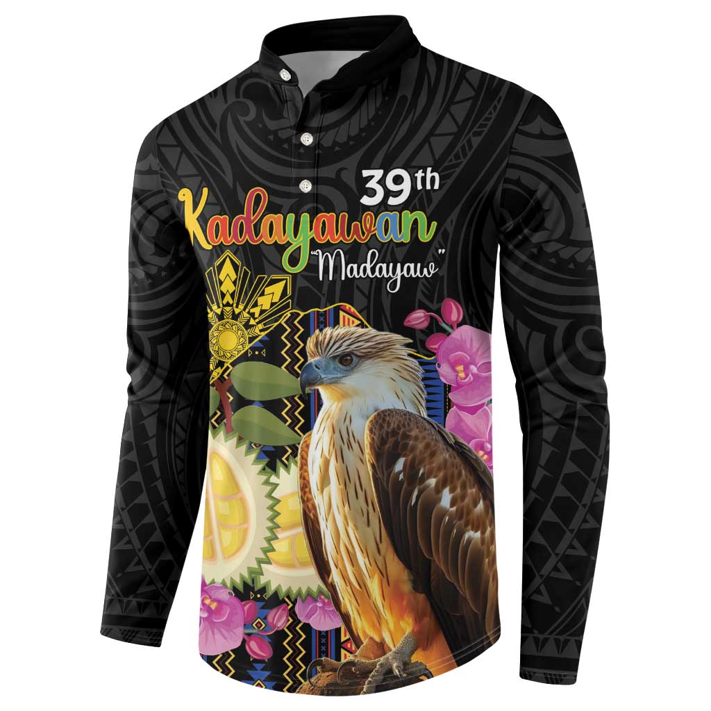Kadayawan Philippines Button Sweatshirt Filipino Eagle Happy 39th Anniversary LT14 - Polynesian Pride