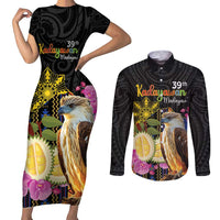 Kadayawan Philippines Couples Matching Short Sleeve Bodycon Dress and Long Sleeve Button Shirt Filipino Eagle Happy 39th Anniversary