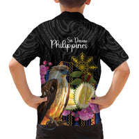 Kadayawan Philippines Family Matching Off Shoulder Maxi Dress and Hawaiian Shirt Filipino Eagle Happy 39th Anniversary LT14 - Polynesian Pride