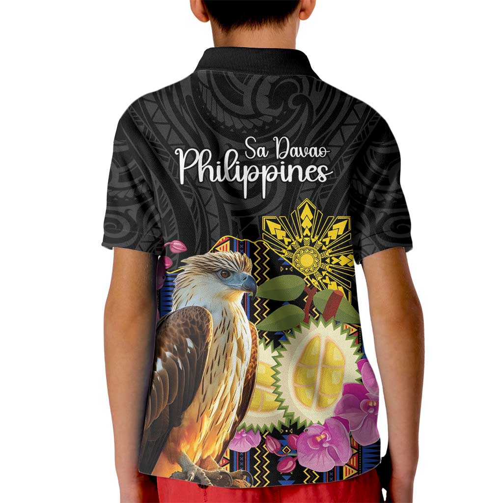 Kadayawan Philippines Kid Polo Shirt Filipino Eagle Happy 39th Anniversary LT14 - Polynesian Pride