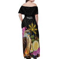 Kadayawan Philippines Off Shoulder Maxi Dress Filipino Eagle Happy 39th Anniversary LT14 - Polynesian Pride