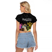 Kadayawan Philippines Raglan Cropped T Shirt Filipino Eagle Happy 39th Anniversary LT14 - Polynesian Pride