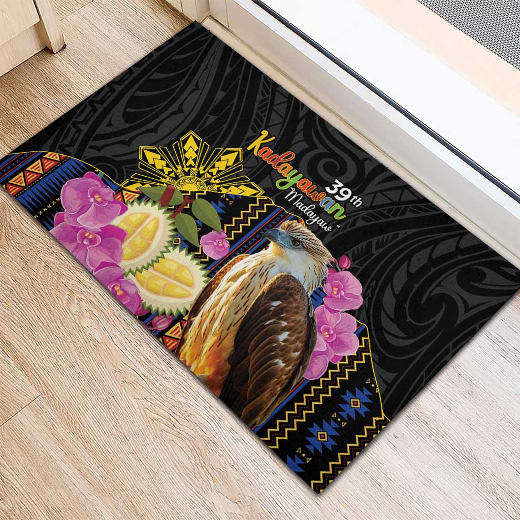 Kadayawan Philippines Rubber Doormat Filipino Eagle Happy 39th Anniversary LT14 - Polynesian Pride