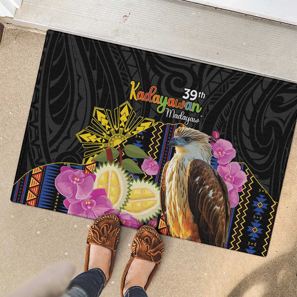 Kadayawan Philippines Rubber Doormat Filipino Eagle Happy 39th Anniversary LT14 - Polynesian Pride