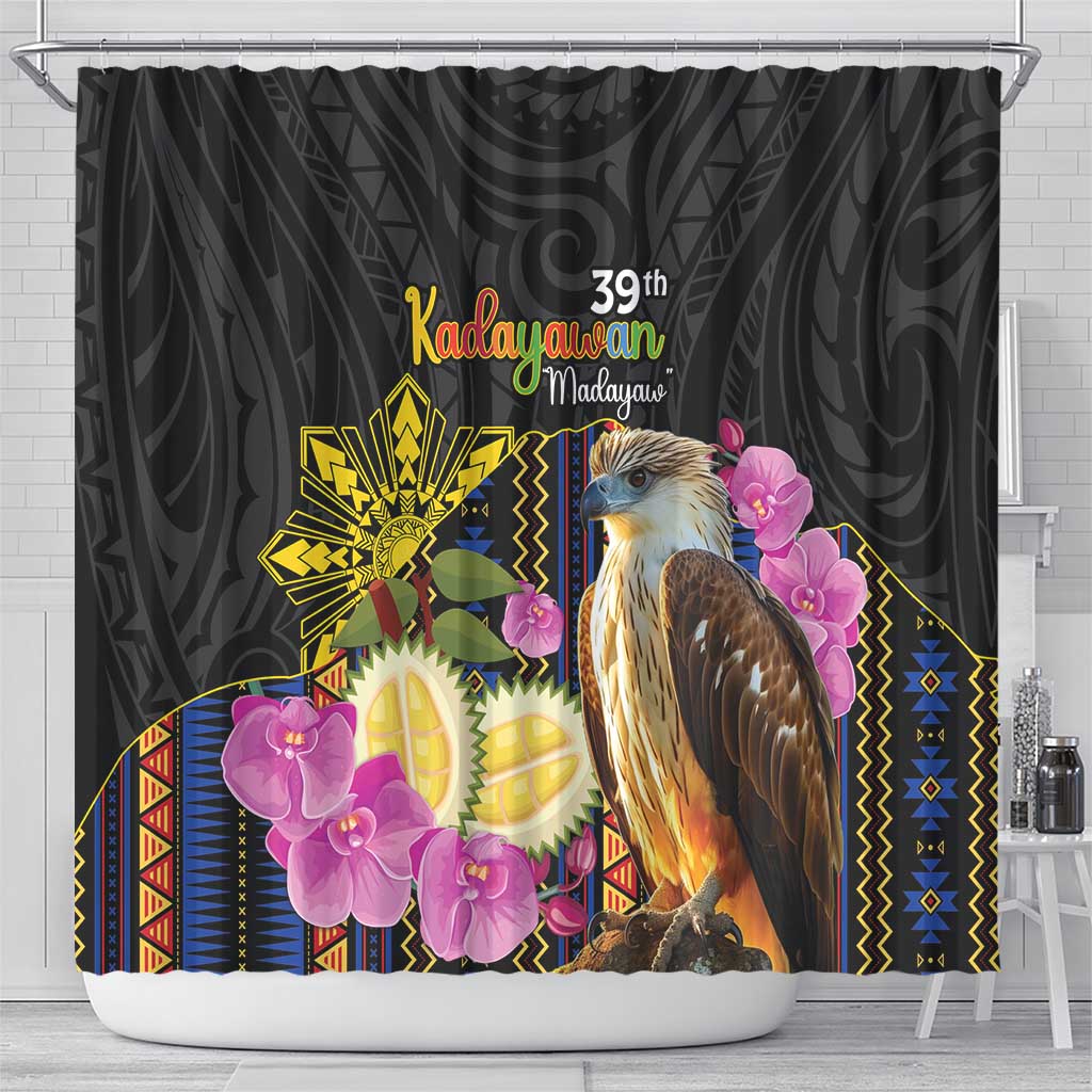 Kadayawan Philippines Shower Curtain Filipino Eagle Happy 39th Anniversary LT14 - Polynesian Pride