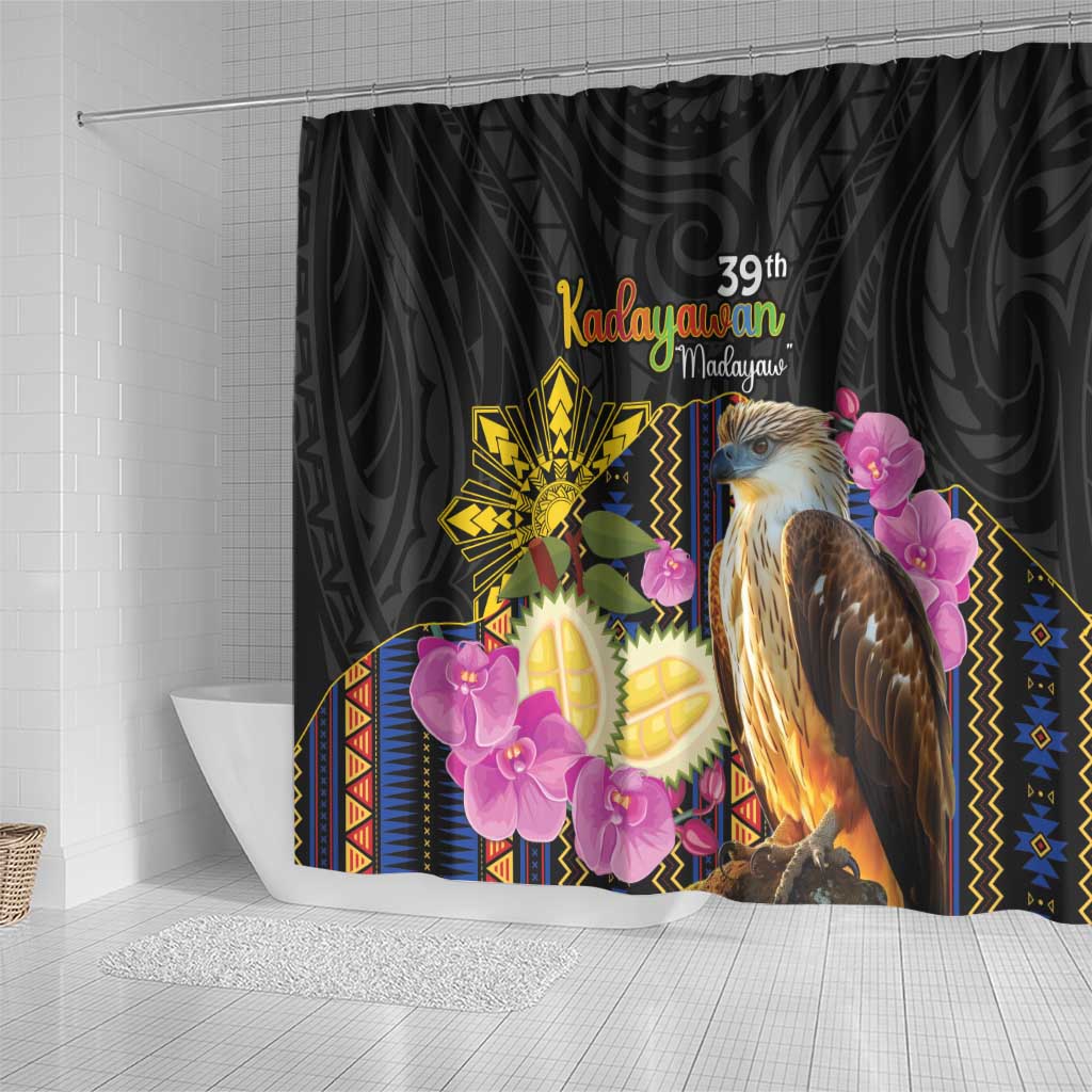 Kadayawan Philippines Shower Curtain Filipino Eagle Happy 39th Anniversary LT14 - Polynesian Pride