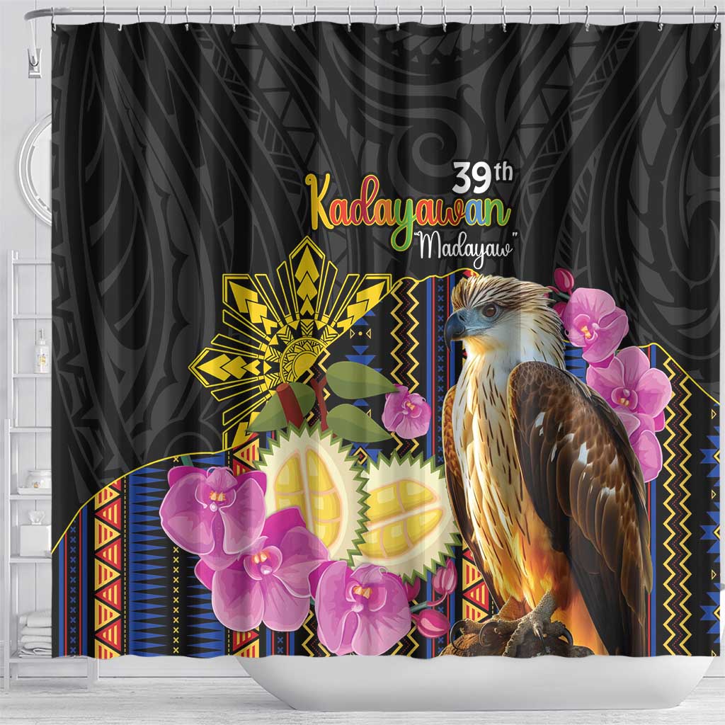 Kadayawan Philippines Shower Curtain Filipino Eagle Happy 39th Anniversary LT14 - Polynesian Pride