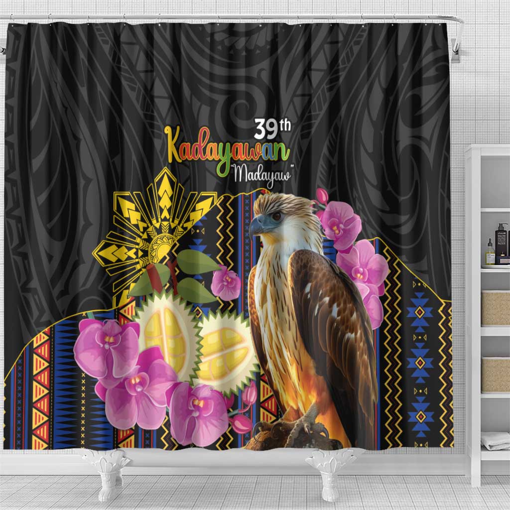 Kadayawan Philippines Shower Curtain Filipino Eagle Happy 39th Anniversary LT14 - Polynesian Pride