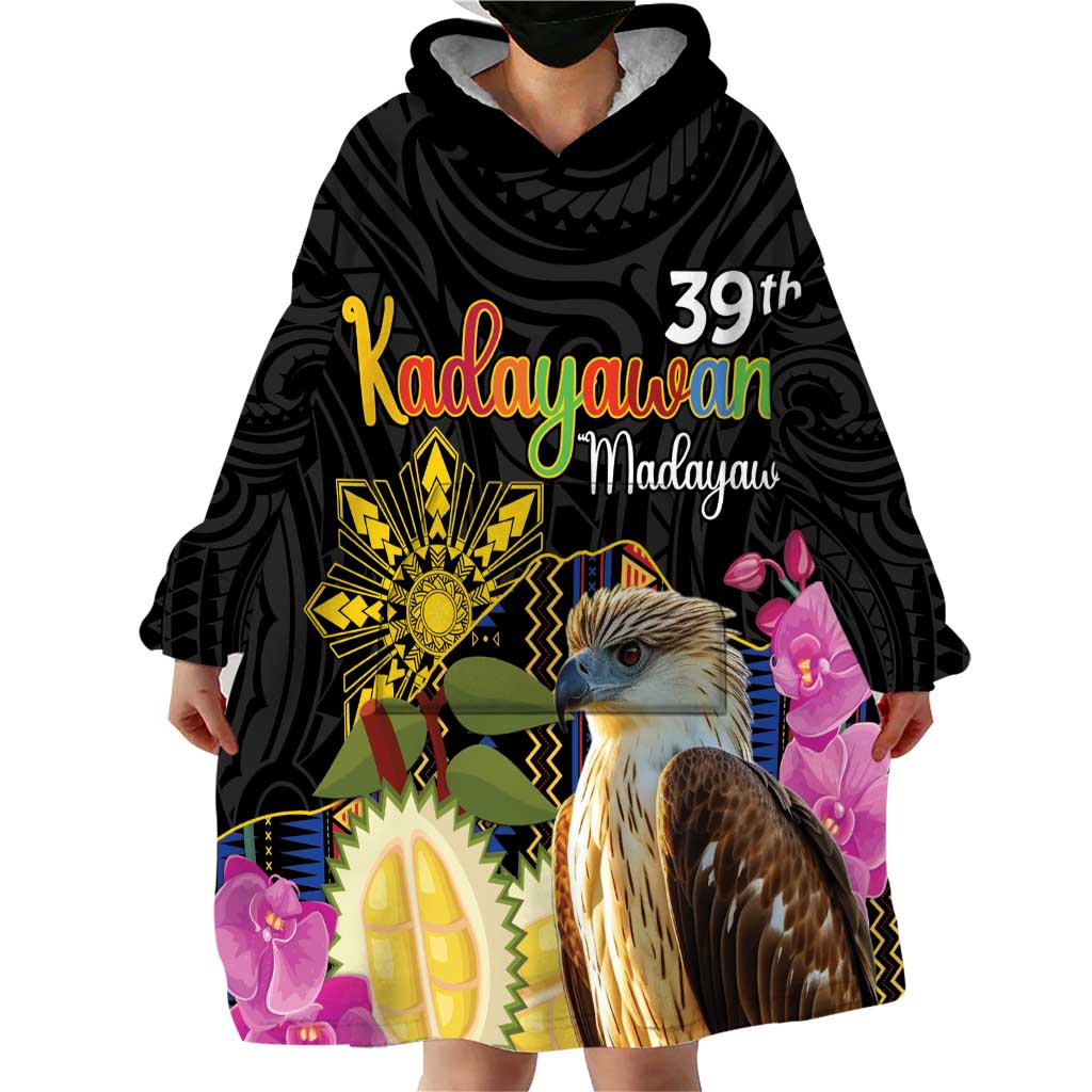 Kadayawan Philippines Wearable Blanket Hoodie Filipino Eagle Happy 39th Anniversary LT14 - Polynesian Pride