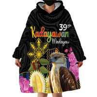 Kadayawan Philippines Wearable Blanket Hoodie Filipino Eagle Happy 39th Anniversary LT14 - Polynesian Pride