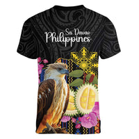 Kadayawan Philippines Women V-Neck T-Shirt Filipino Eagle Happy 39th Anniversary LT14 - Polynesian Pride
