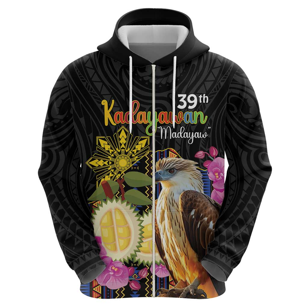 Kadayawan Philippines Zip Hoodie Filipino Eagle Happy 39th Anniversary LT14 - Polynesian Pride
