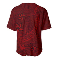 Oxblood Polynesia Baseball Jersey Hawaiian Tribal Hammerhead Shark Tattoo LT14 - Polynesian Pride