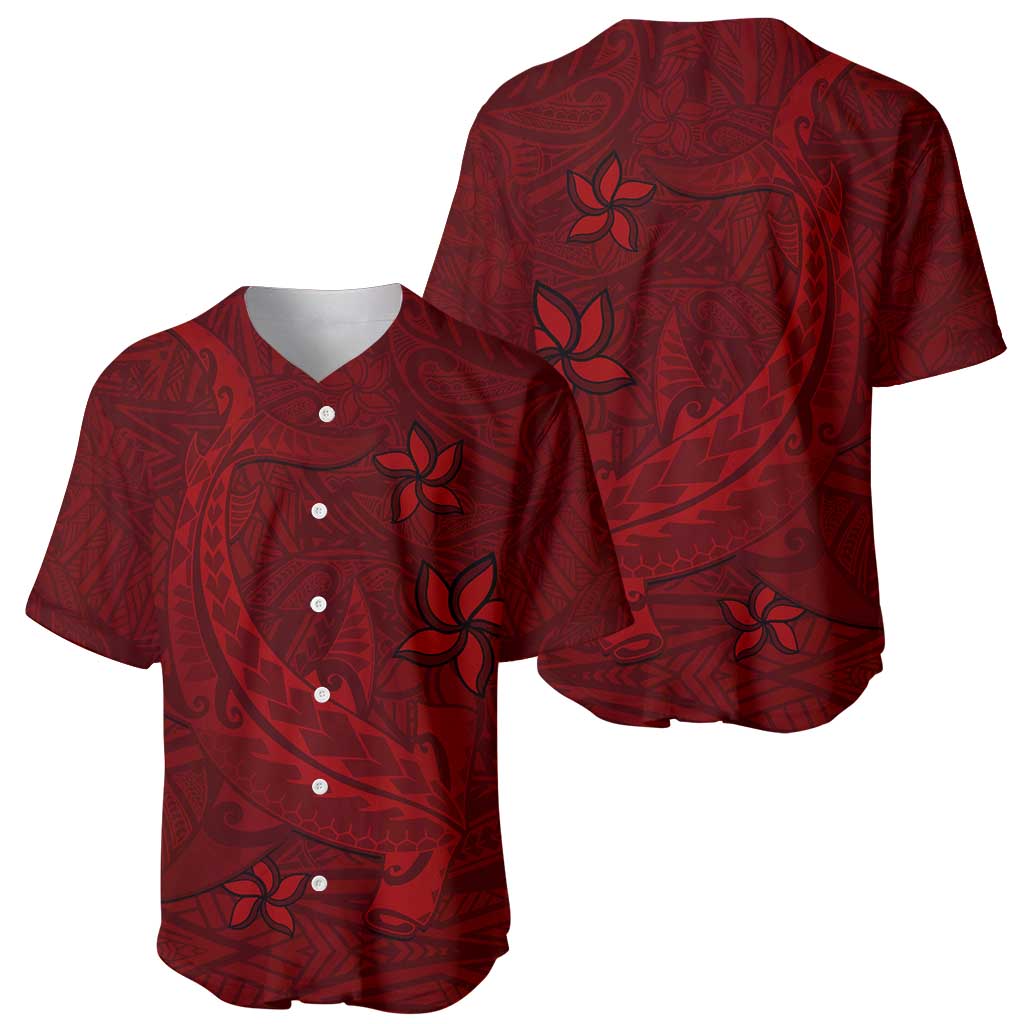 Oxblood Polynesia Baseball Jersey Hawaiian Tribal Hammerhead Shark Tattoo LT14 - Polynesian Pride
