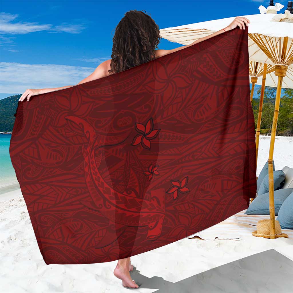 Oxblood Polynesia Sarong Hawaiian Tribal Hammerhead Shark Tattoo