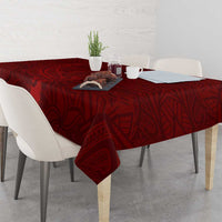 Oxblood Polynesia Tablecloth Hawaiian Tribal Hammerhead Shark Tattoo