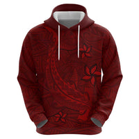Oxblood Polynesia Zip Hoodie Hawaiian Tribal Hammerhead Shark Tattoo LT14 - Polynesian Pride