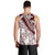 Polynesian Tropical Flowers Oxblood Color Men Tank Top