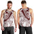 Polynesian Tropical Flowers Oxblood Color Men Tank Top