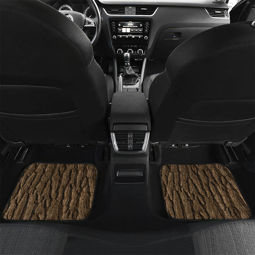 Kioranga Moriori New Zealand Car Mats Kopi Rakau Carving Art LT14 Set 2pcs - Back Brown - Polynesian Pride