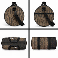 Moriori Kekoru New Zealand Personalised Duffle Bag Kopi Rakau Carving Chatham Islands Map