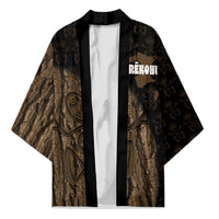Moriori Kekoru New Zealand Personalised Kimono Kopi Rakau Carving Chatham Islands Map LT14 Unisex Black - Polynesian Pride