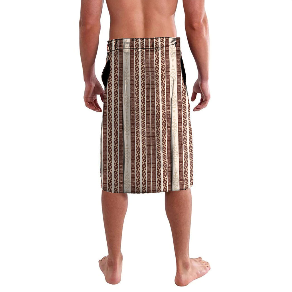 Swimming With Humpback Whales Season Tonga Lavalava Tongan Tofuaa Ngatu Pattern Brown LT14 - Polynesian Pride
