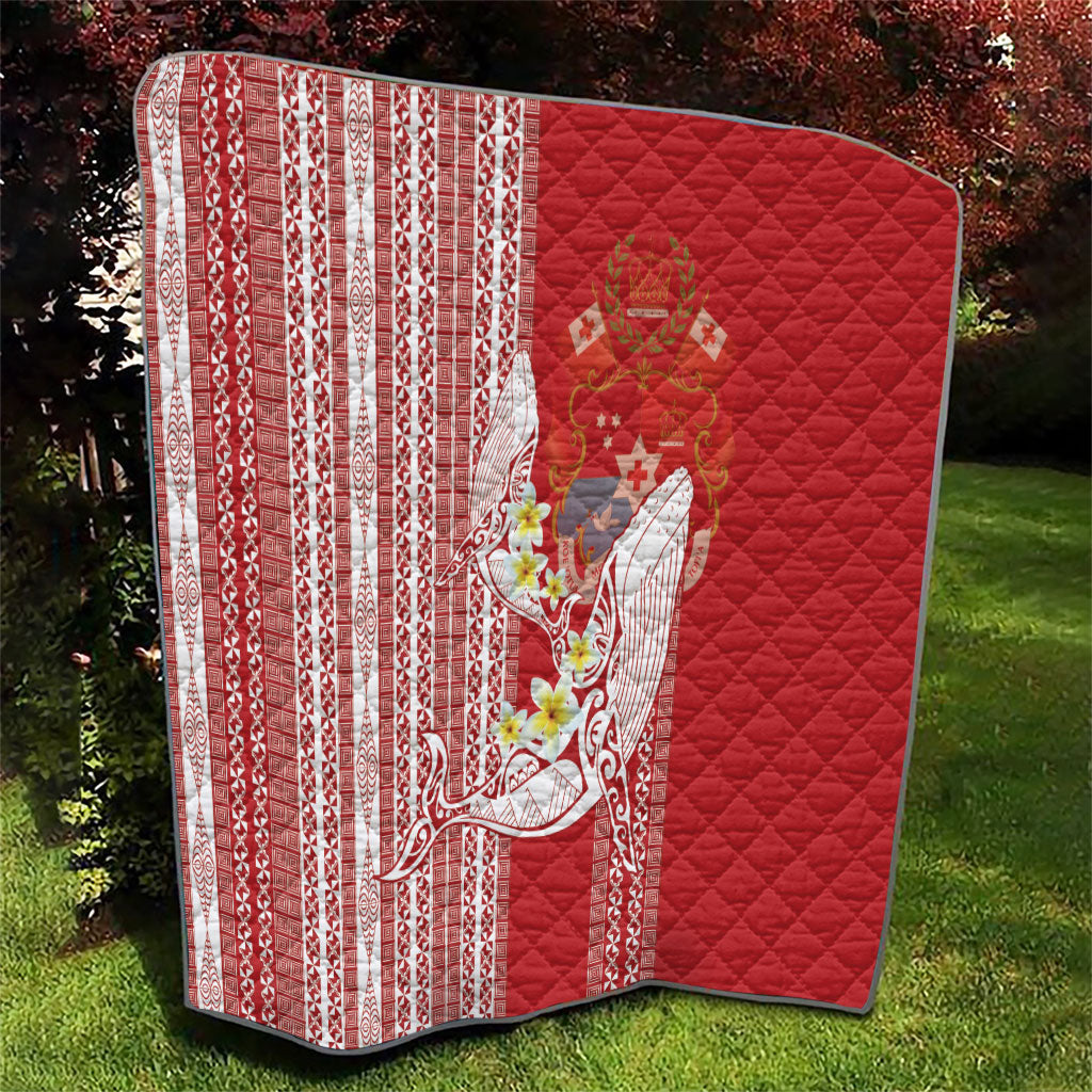 Swimming With Humpback Whales Season Tonga Quilt Tongan Tofuaa Ngatu Pattern Red LT14 - Polynesian Pride