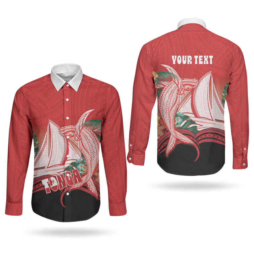 Vavau Sailing Festival Tonga Personalised Couples Matching Long Sleeve Bodycon Dress and Long Sleeve Button Shirt Humpback Whale Sailboat Tropical Vibes LT14 - Polynesian Pride