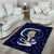 Blue New Zealand Eel Area Rug Aotearoa Maori Tuna With Kotiate Weapon