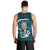 Turquoise New Zealand Eel Men Tank Top Aotearoa Maori Tuna With Kotiate Weapon