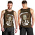 Gold New Zealand Eel Men Tank Top Aotearoa Maori Tuna With Kotiate Weapon